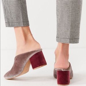 Velvet Mule Chunk Heel